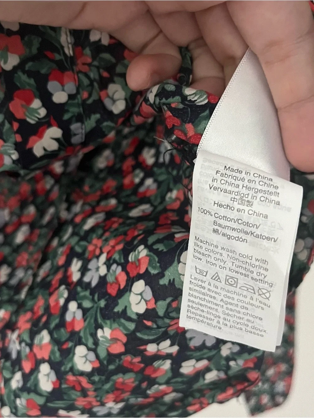 J Crew Liberty Of London Perfect Slim Fit Shirt Sarah Floral Black Red 6 Cotton
